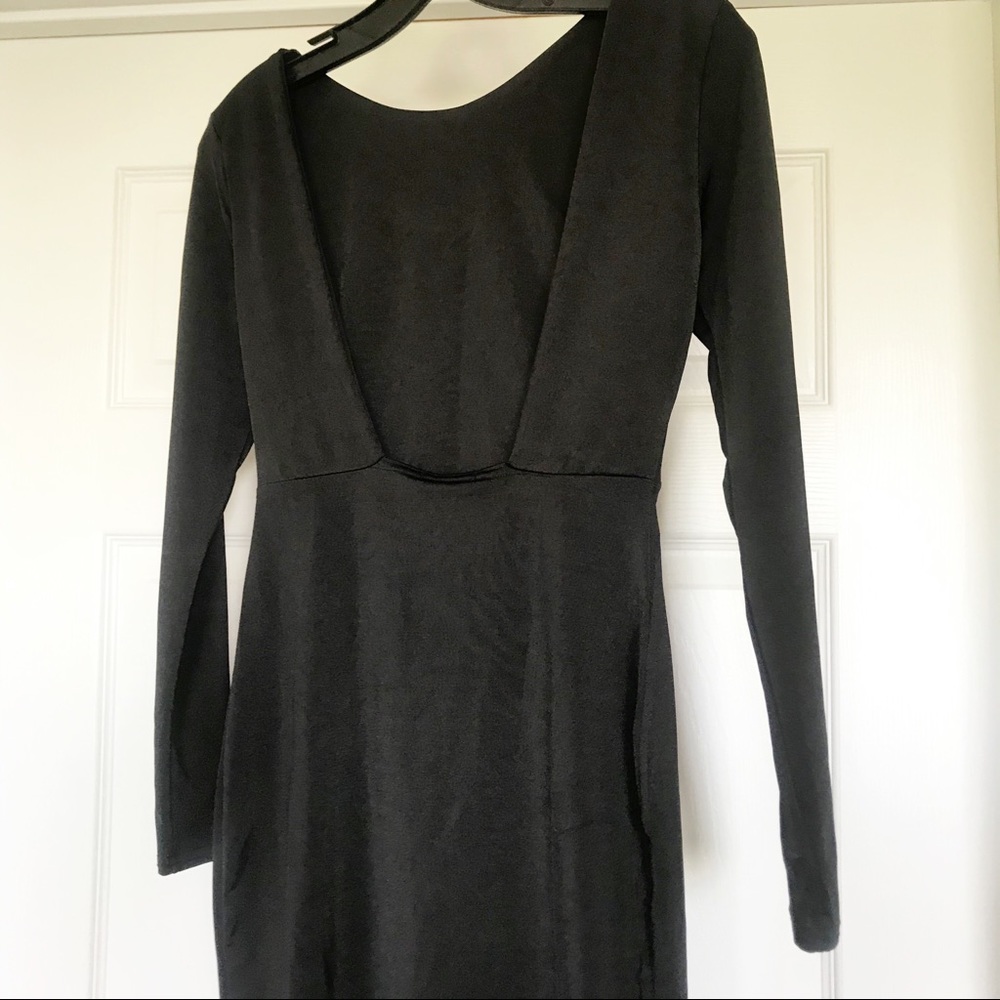 NWT Nasty Gal Low-back Long-sleeve Mini Dress Sz 6 - Picture 7 of 11